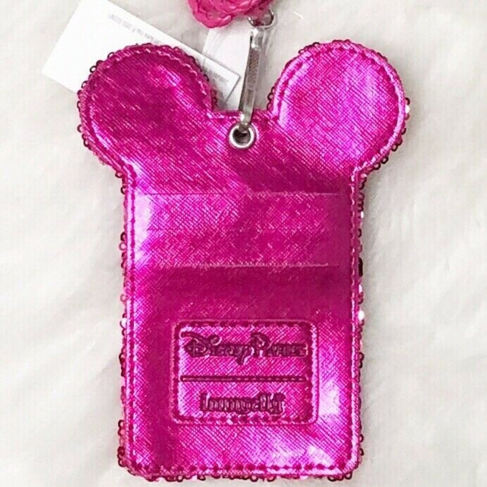 Disney Loungefly Imagination Pink ID Card Lanyard - Picture 3 of 7